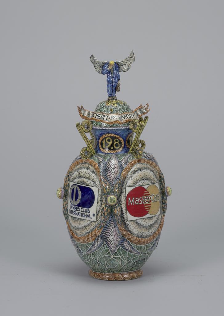 Credit Card Reliquary (Vase and lid)