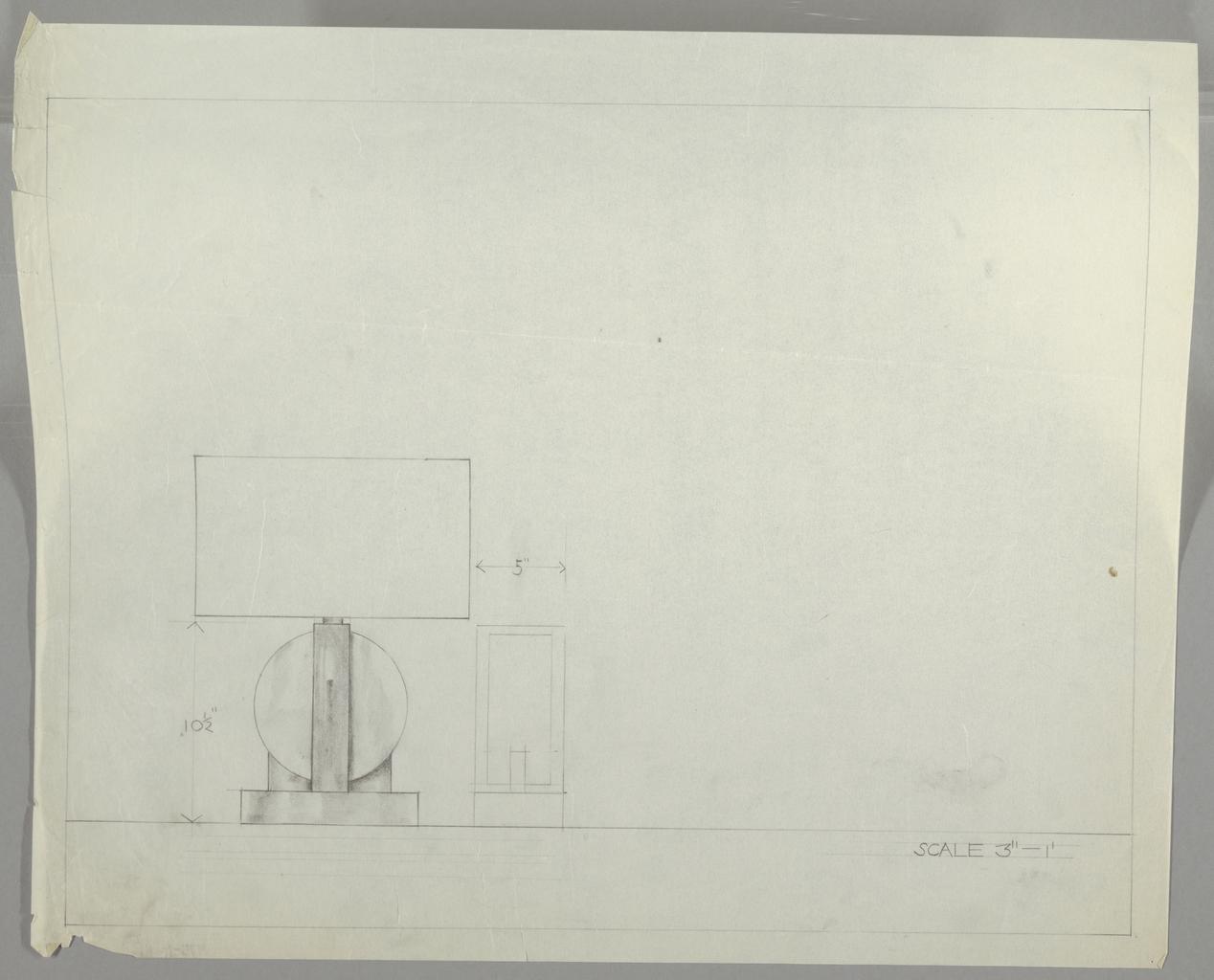 Design for Table Lamp (drawing)