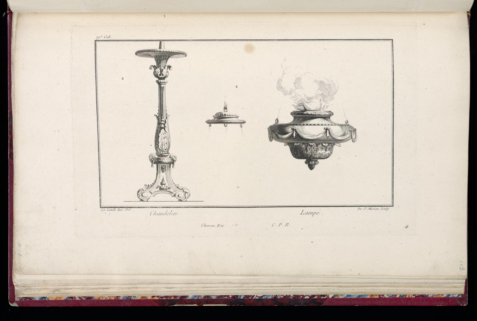 Chandelier. Lampe. (Print)