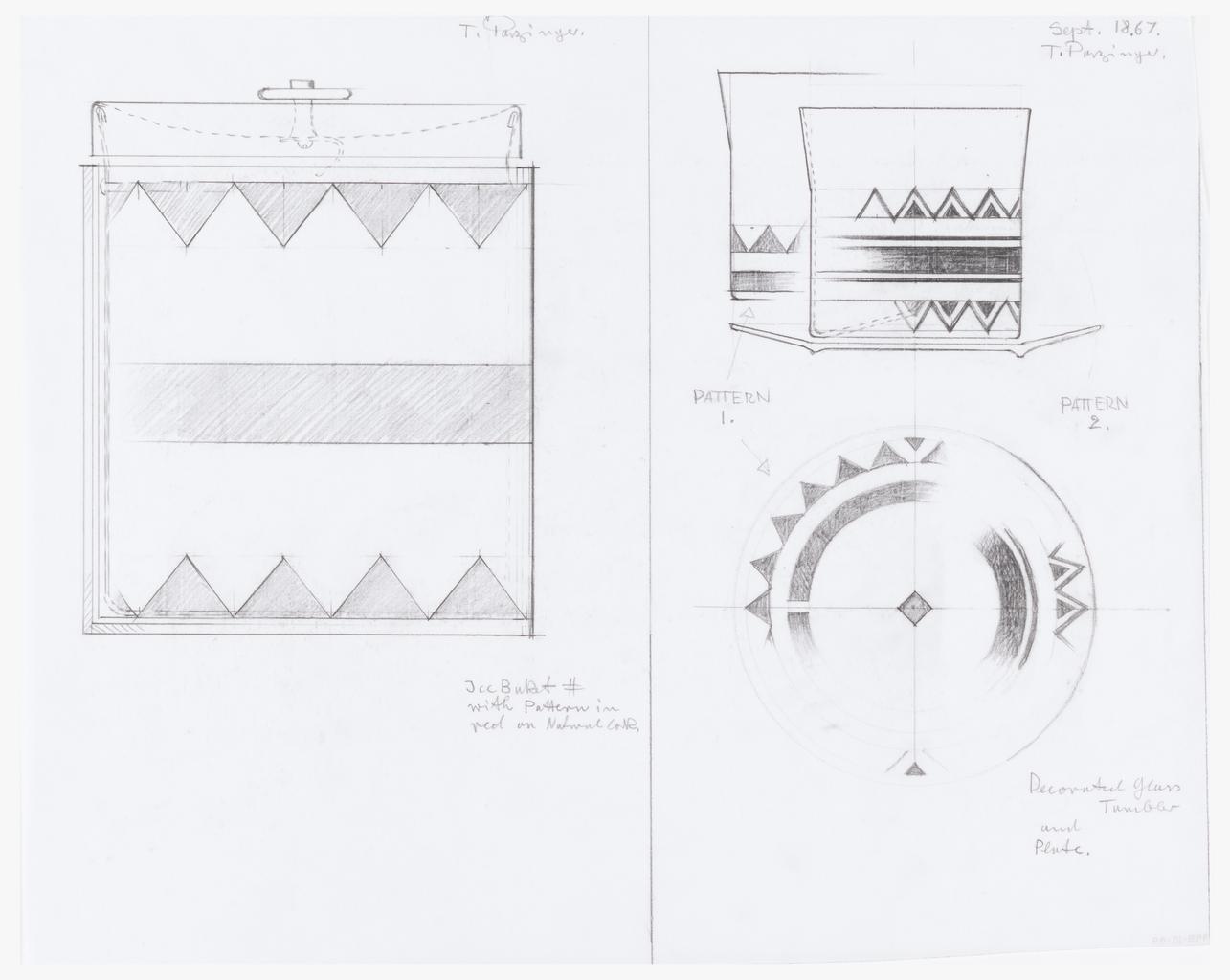 "Ice Bucket #(blank)" (Drawing)